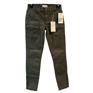 Joie Khaki Button-Detail Pants Size 23